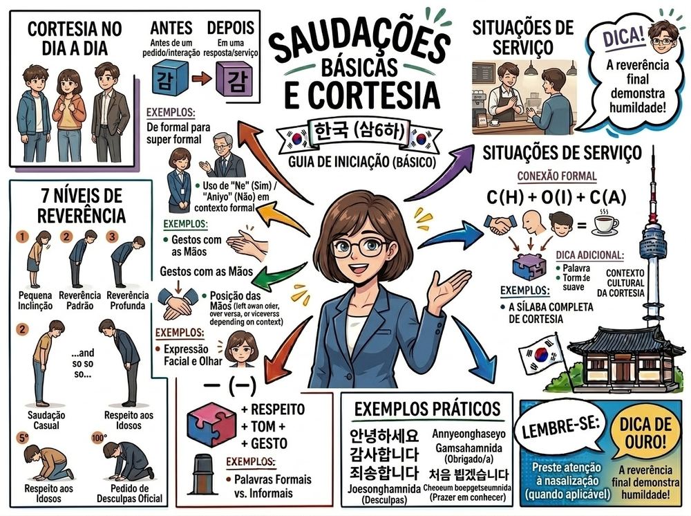 Mapa mental , saudações e cortesia