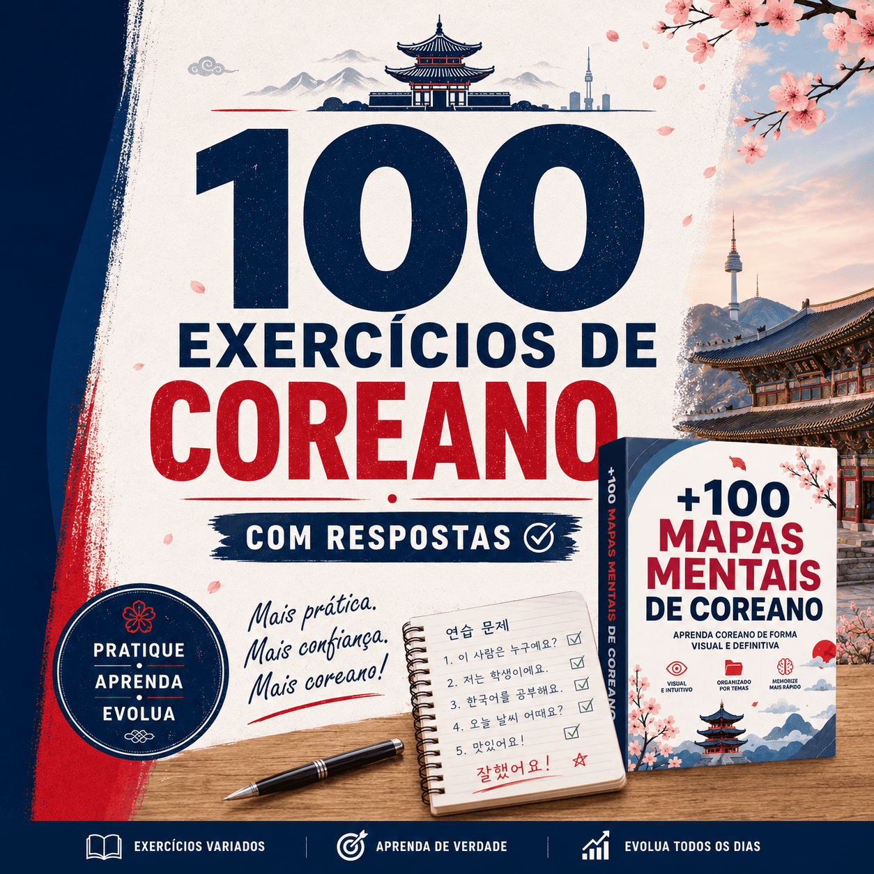 100 Exercícios de Coreano com Respostas